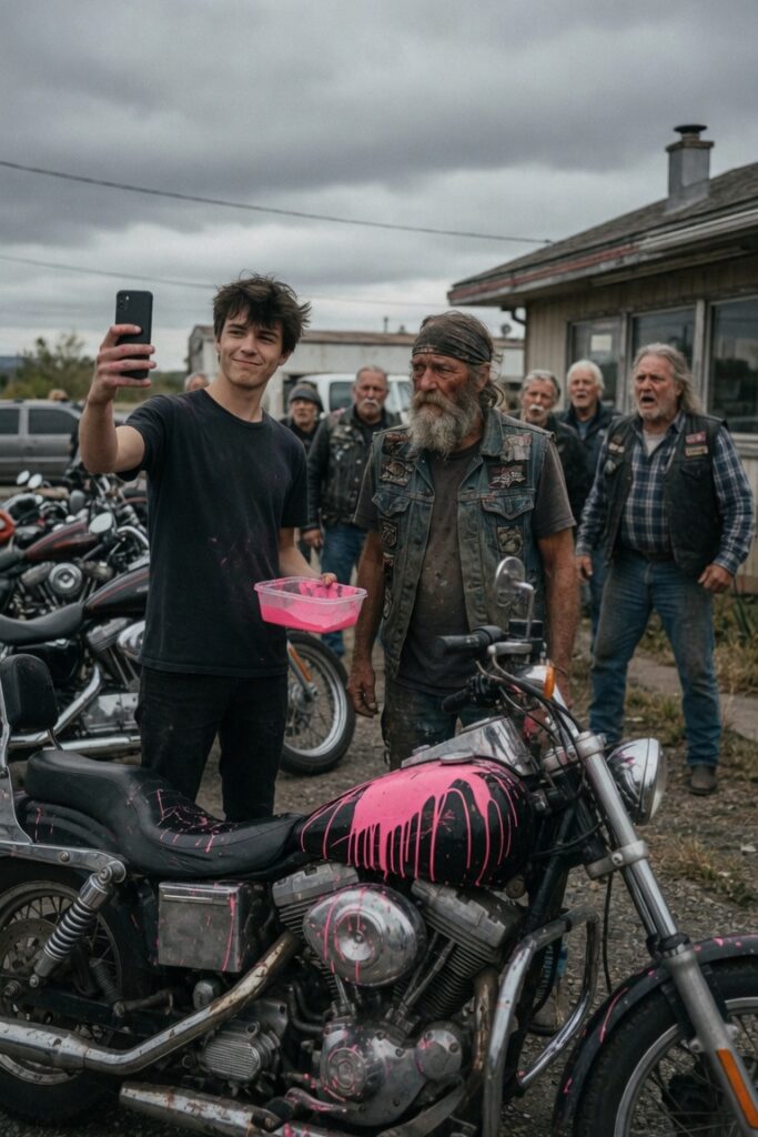 Motociclisti anziani affrontano influencer