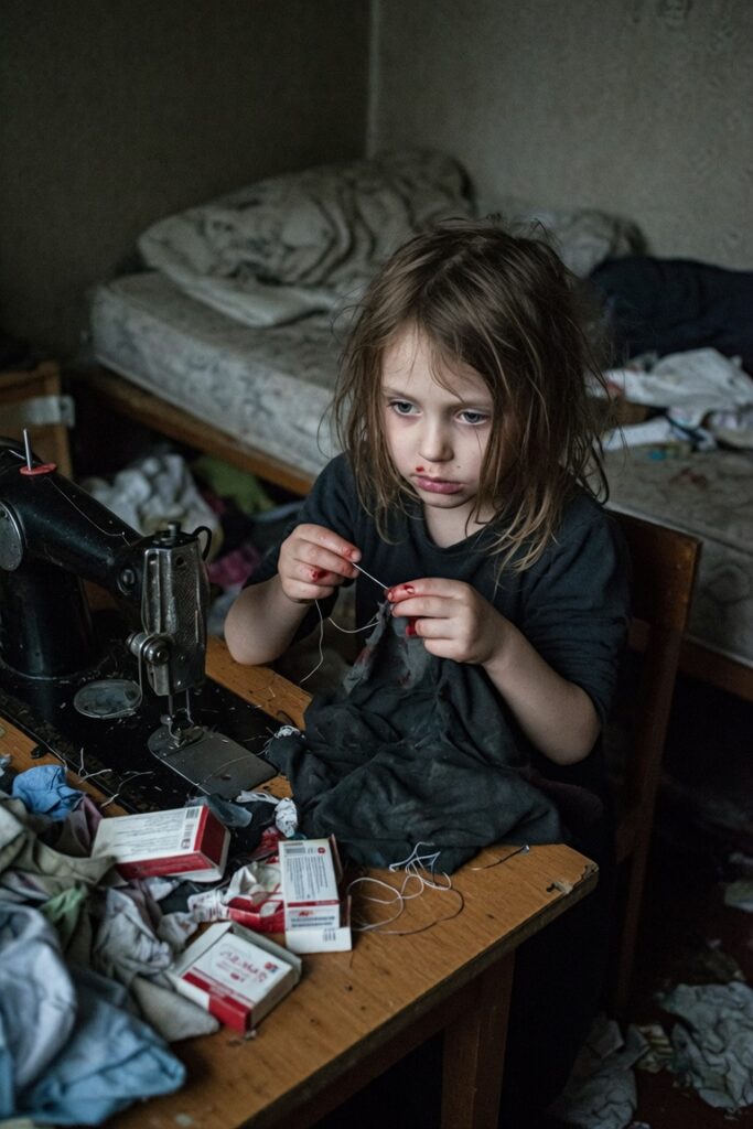 Bambina cucisce ferita miliardario