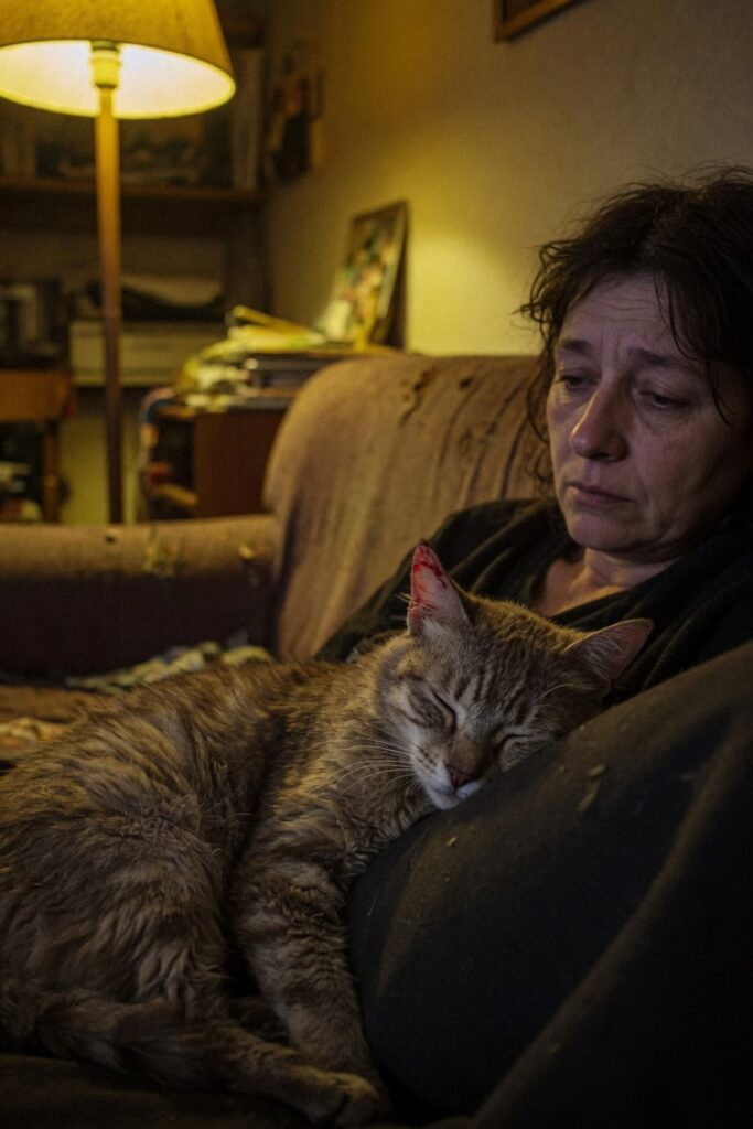 Vecchio gatto trova finalmente casa