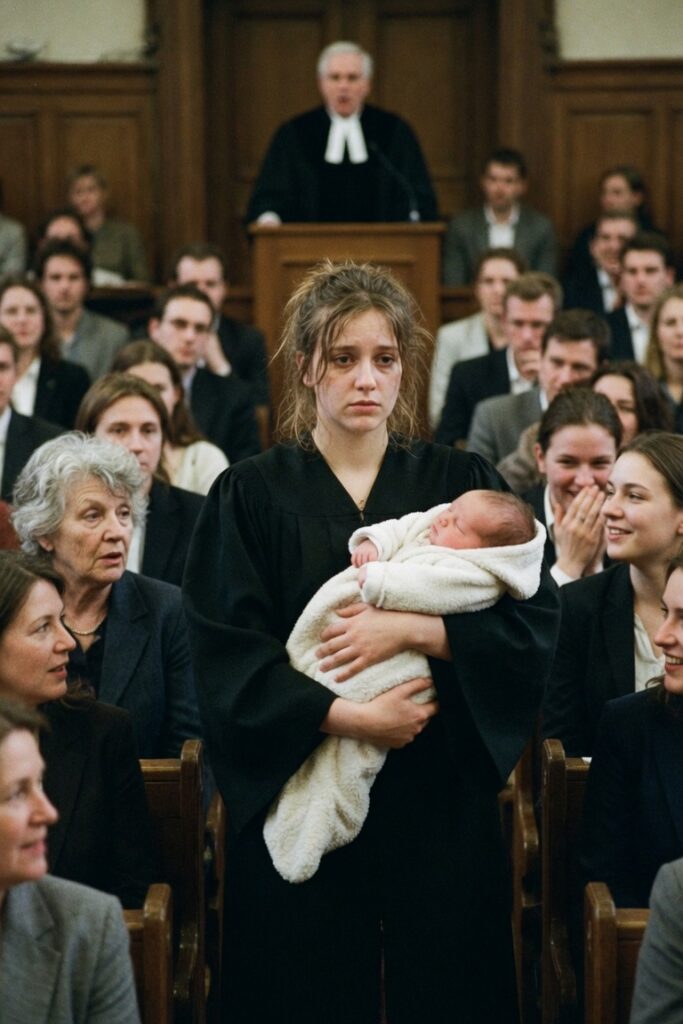 Entrò alla cerimonia di laurea con un neonato tra le braccia e tutti scoppiarono a ridere… finché il rettore pronunciò poche parole che cambiarono ogni cosa