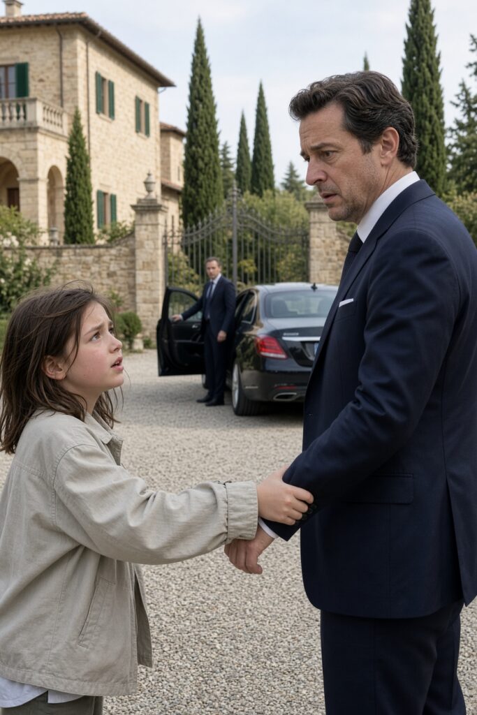 La bambina afferrò Daniele davanti alla villa e sussurrò: Non salire su quella macchina, tua moglie ha mandato quegli uomini