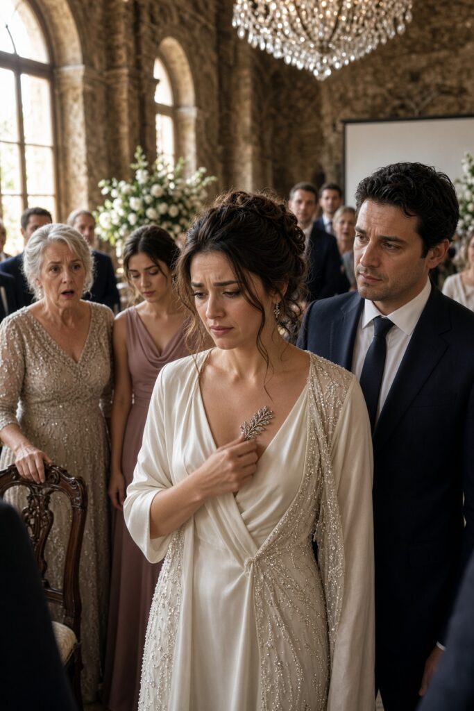 Mia madre sostituì il mio abito da sposa davanti a 300 invitati, ma quando aprii il corpetto e mostrai un piccolo oggetto d’argento, impallidì