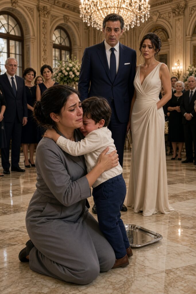 Il bambino di tre anni chiamò mamma la domestica davanti a tutti gli invitati, ma la sua domanda al padre fece gelare l’intera villa